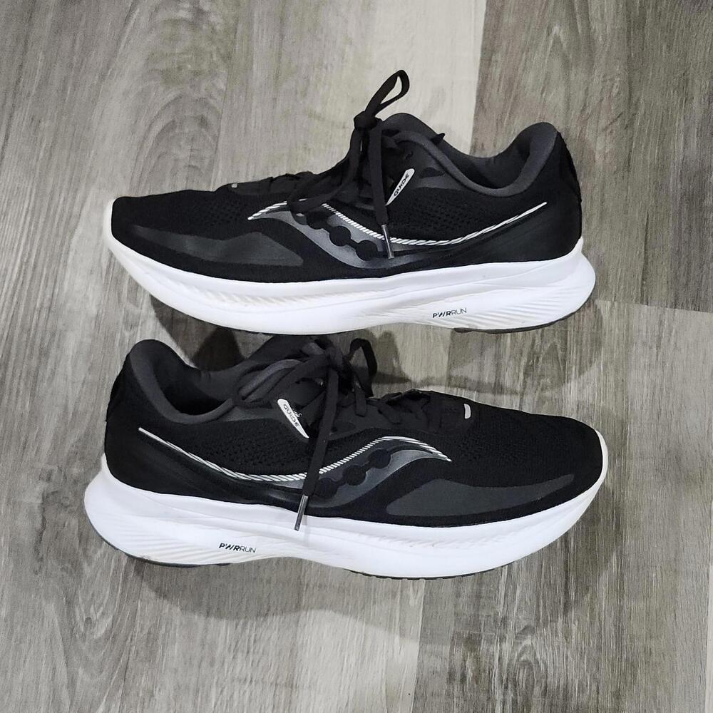Saucony Guide 15 Black White Running Gym Exercise Shoes S20685-05 Mens 10W